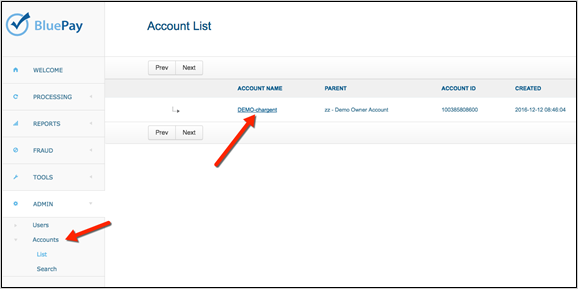account name