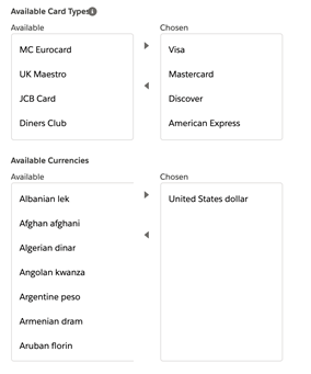 card types