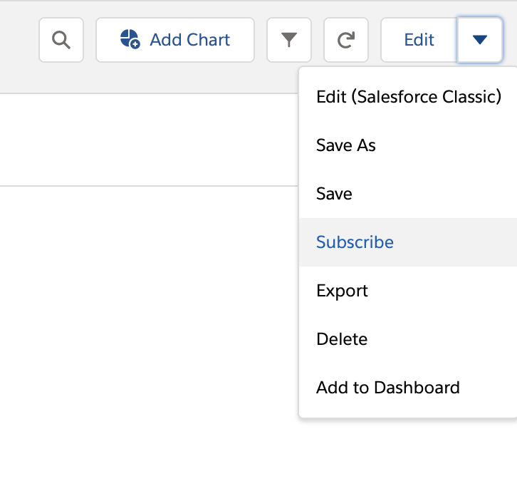 Subscribe to reports in Salesforce