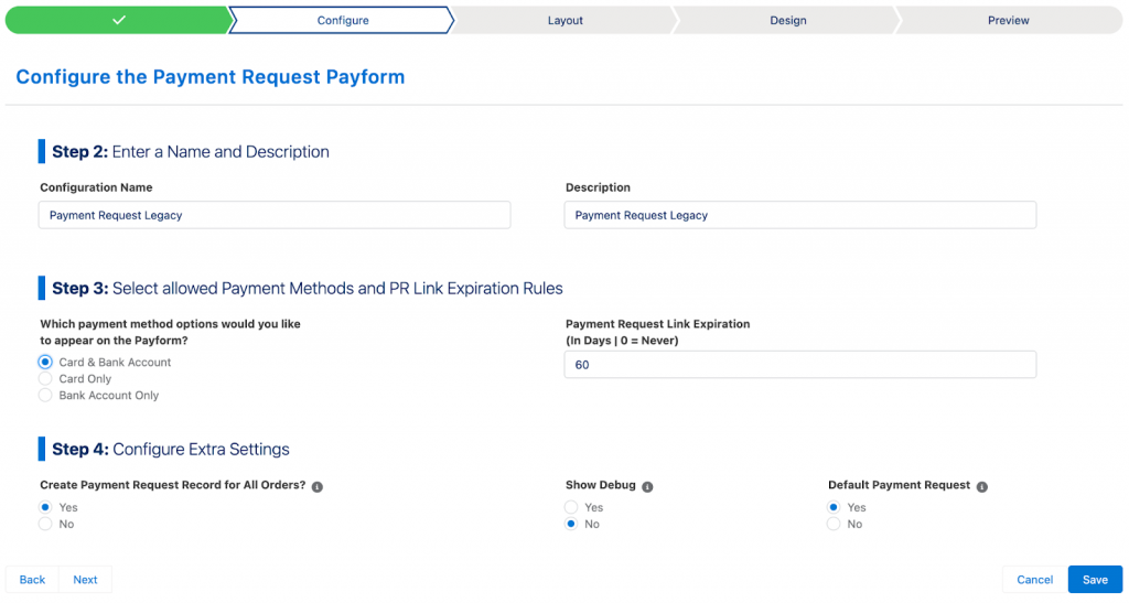Configure Chargent Payment Request Payform in Salesforce 