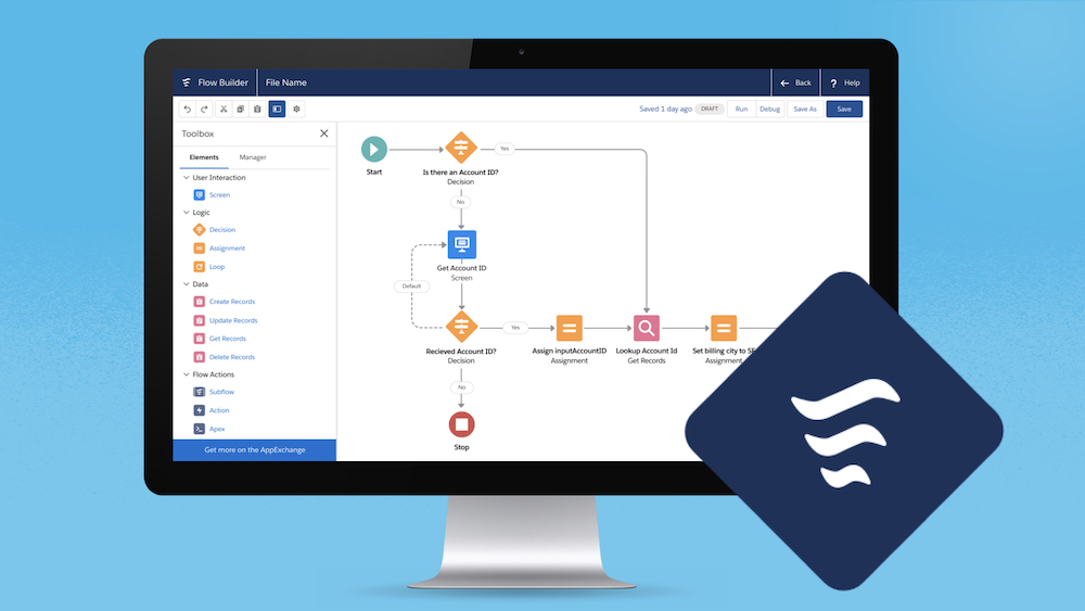 Screenshot: Salesforce Flow Builder